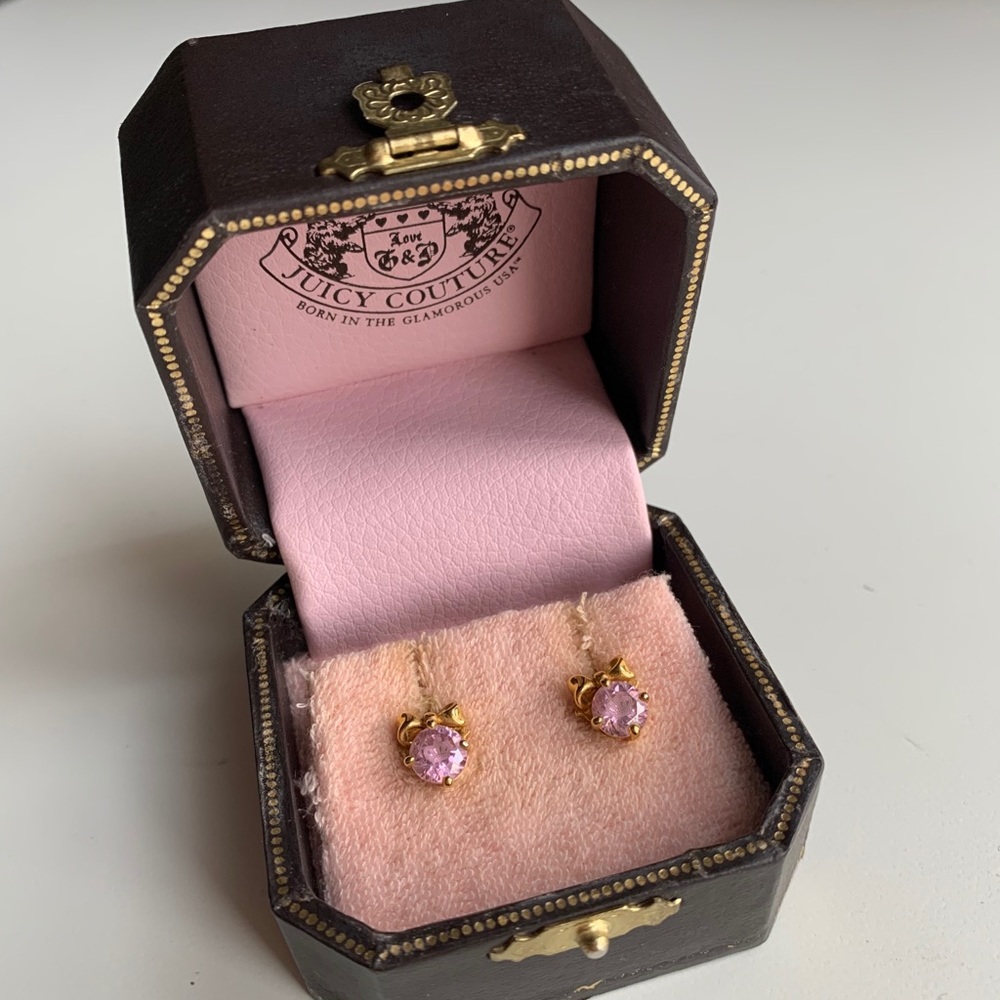 Juicy Couture Pink-Gold Earrings